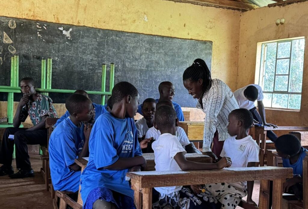 children in kenya - learning in classroom