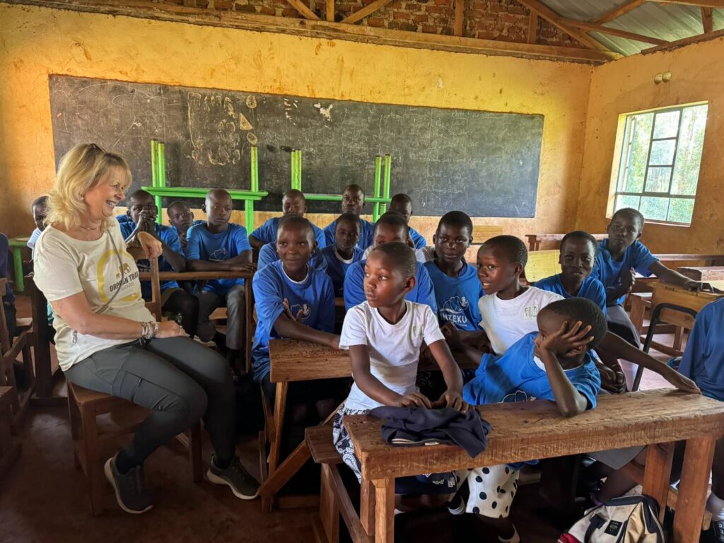 children in kenya - learning in classroom with beverly