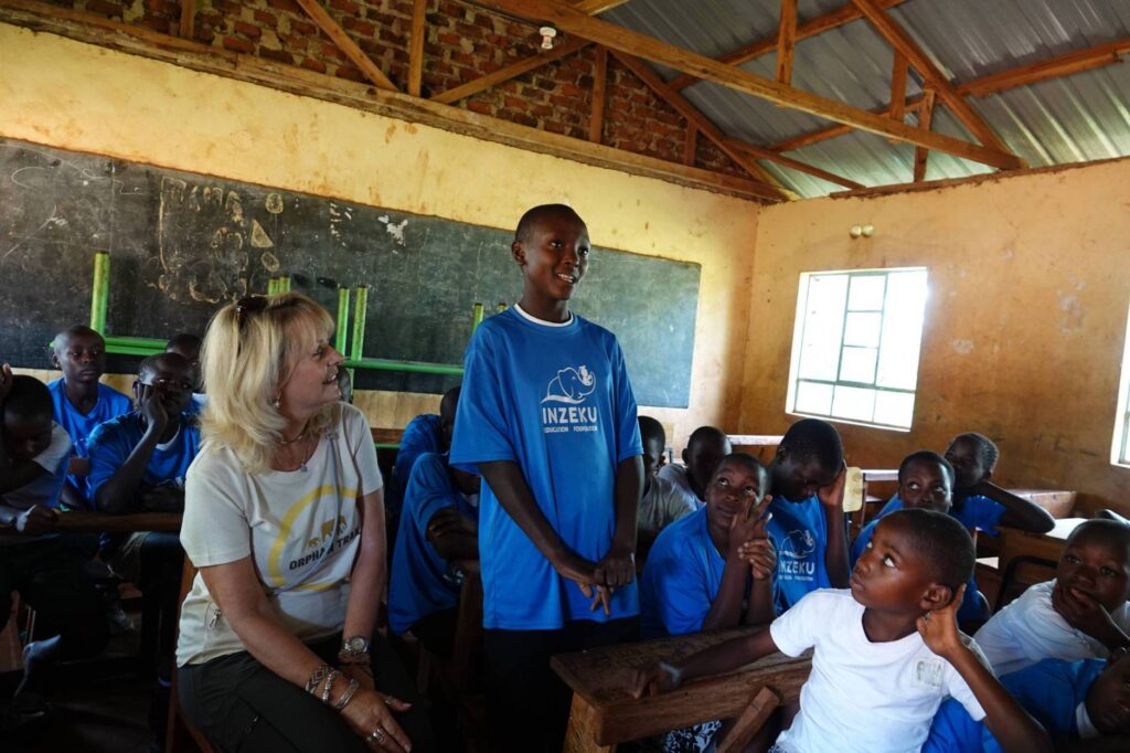 children in kenya - pupil standing up and talking